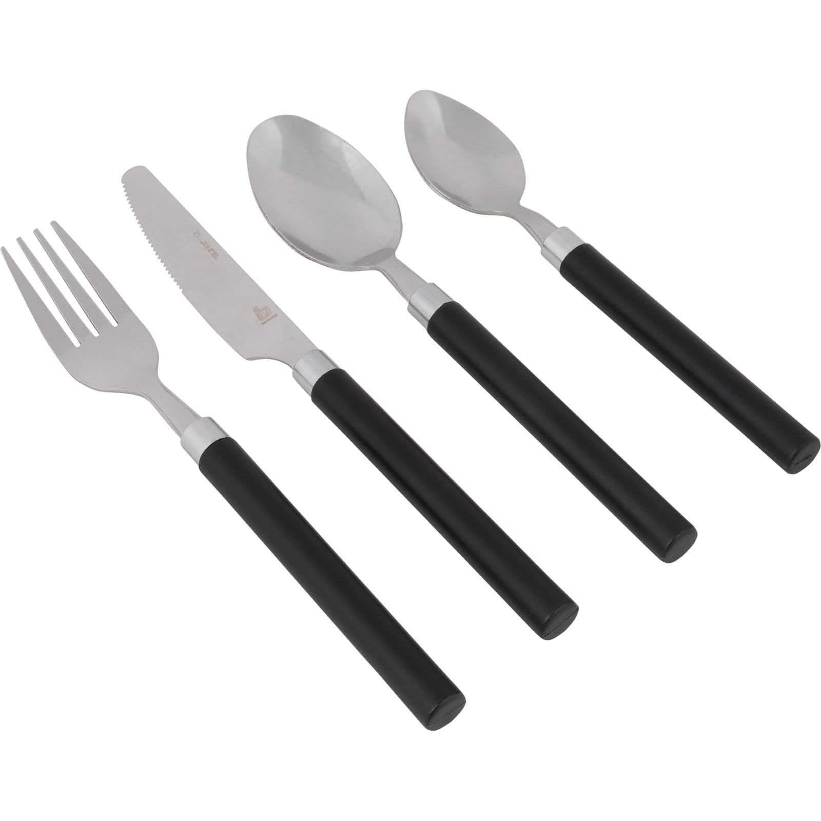Bo-Camp Multiclolor Bc Cuberteria 16 Piezas 4 P. Negro