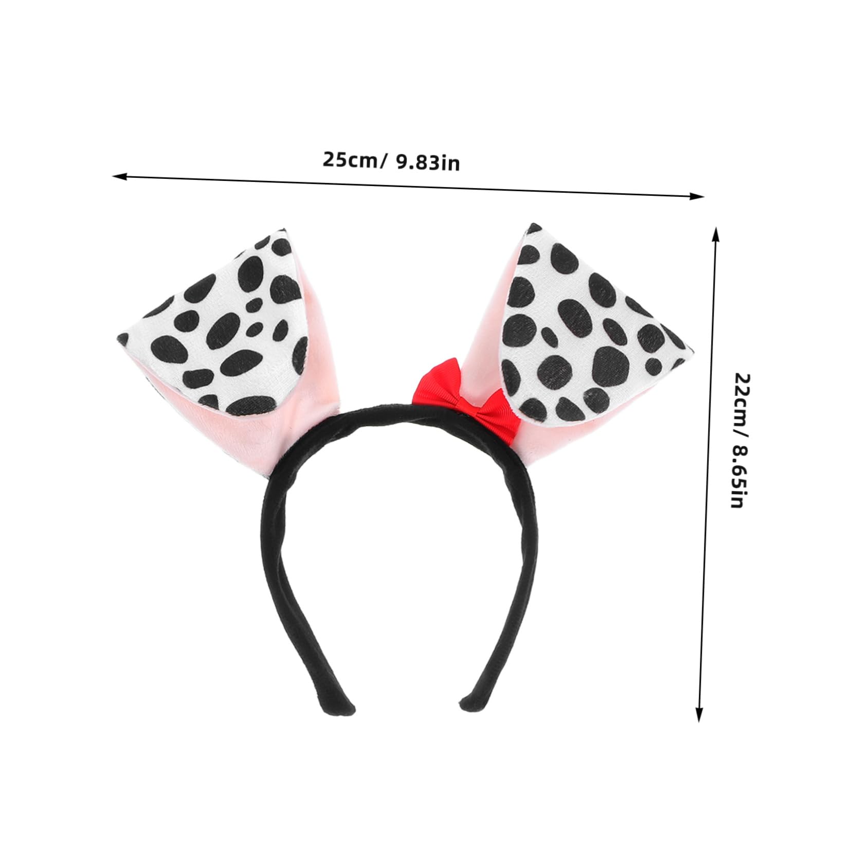 PACKOVE 1Set Dalmatian Dog Headband for Soft Animal Costume Accessories with Bow Tie Tail for Parties School Events and Everyday Dress Up Fun
