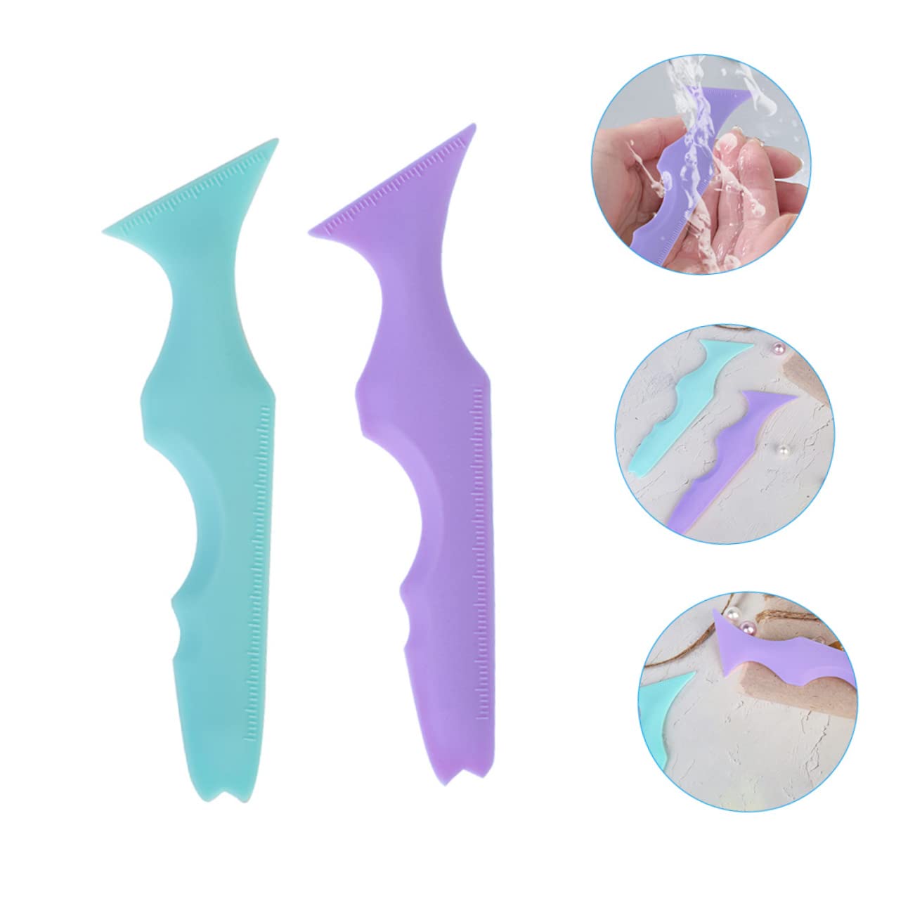 FRCOLOR 6pezzi Titolo Del Prodotto Generato Base Ai Requisiti Forniti Stencil Per Eyeliner Silicone Multifunzionale Strumento Guida Per Makeup Con Design Ergonomico e Manico Per Trucco Di