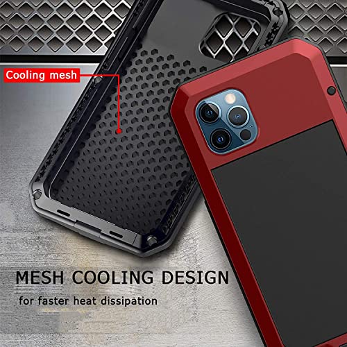 Coque iPhone 12 Pro Max verre trempé intégré boîtier métal antichoc noir - 4