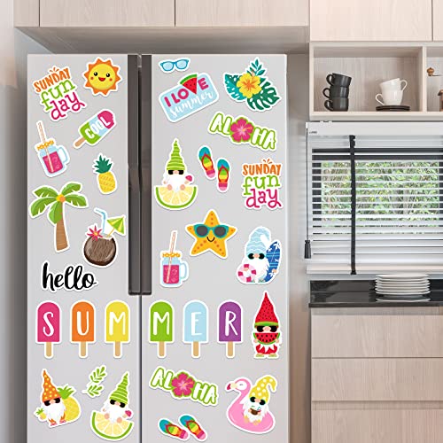 Imanes decorativos para refrigerador tema verano tropical 27 piezas miniatura 5