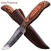 Red Deer Hunting Knife High Carbon Steel Old File Knife with Sheath (Pakka Wood Handle)