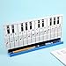 6pcs Name Plates Holder for Desk Self Tag Holder Grip for Classroom School with Adhesiveand Removable of Pen Holder for Office Table Display Nameplate Student Classroom Information (Blue)