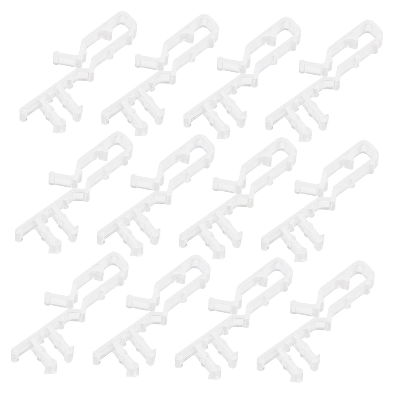 SOLUSTRE 12Pcs Clear Acrylic Valance Clips Blind Curtain Retainer Holders for Horizontal Blinds Secure Grip Window Treatment Accessories