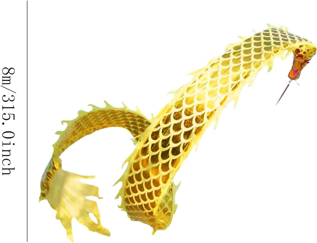 Drago Cinese per Feste 8m/26.2FT Cinese Dragon Dance Wulong Flowy Nastro Streamer per Esercizi di Fitness Prestazioni Danza del Leone Artigianato Feste Cinesi in Italia(Rot)