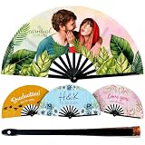 【Personalizado】: el ventilador plegable de mano decorativo personalizado no solo cuenta con 12 fondos, 12 patrones de estilo para elegir a juego, sino que también puede personalizar su imagen y texto, ¡mezcle todos los elementos y obtendrá un ventilador único!