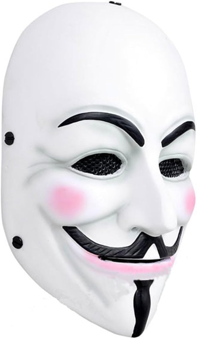 Gmasking V for Vendetta Guy Fawkes Anonymous Airsoft Face Protection Paintball Mask (White) : Sports & Outdoors
