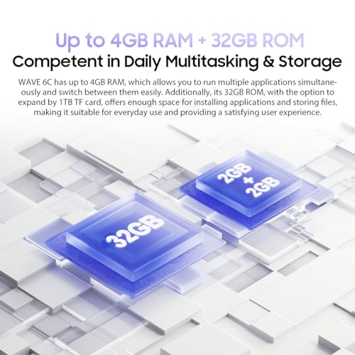 Blackview Wave 6C 4G Smartphone Débloqué 6 5’’ HD+ Octa Core 4GB+ 1TB SD Externe 5MP+8MP Batterie 5100mAh Android 13 Téléphone Portable Dual SIM Haut Parleur Smart K Box GPS - vue 8