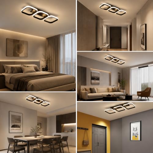 Image of Smartway 40W Rectangular Ryker LED Ceiling Light | Modern Decorative | 3 Light Modes (Warm, Cold & Natural White) | Bedroom, Living Room, Dining, Office | 1 Year Warranty