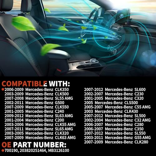 Image of AC Heater Blower Motor with Fan 700190 Fit for Mercedes-Benz C230 C240 C280 C350 C55 CL65 AMG CLK350 CLK320 CLK63 AMG,Replaces 203820251464, MB3126100