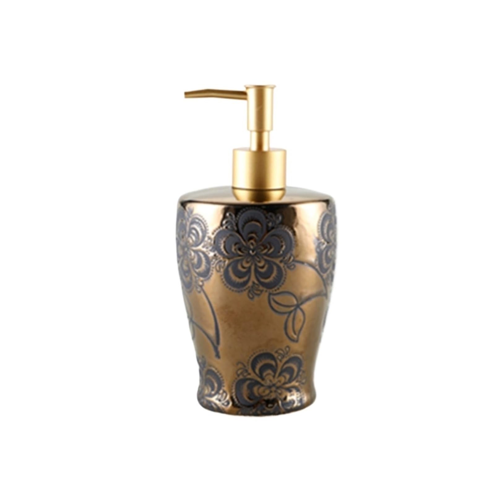 Bathroom Retro Ceramic Soap Dispenser With Pump For Dispensing Lotion Shampoo