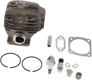 B Blesiya Conjunto de cilindro de 44,7 mm para Stihl 026 MS260 W/Piston Ring Pin Clip Juntas de exaustão