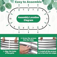 Galvanized Raised Garden Bed, 4x2x1ft, Oval, 2 Pack, Raised Garden Bed Kit — image 3