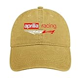 Casquette Baseball Cap für Herren Aprilia Cap RSV4 Motorsport Racing Logo Cowboy Mütze Cap für Damen Verstellbares Kopfband Band, mit Logo, Sandfarben, Einheitsgröße