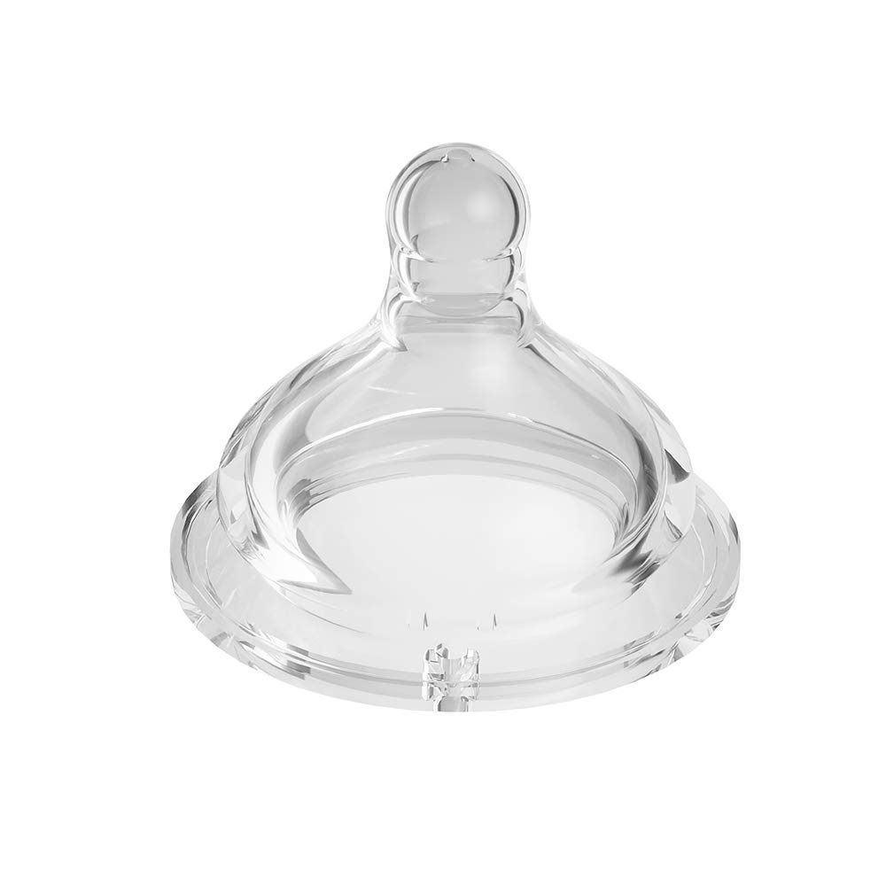 Brother Max Silicone Anti-Colic Nipple Slow Flow Rate-For 0-3 Months, Bpa Free ( Pack Of 1 , Clear )