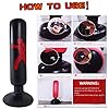 Inflatable-Kids-Punching-Bags-with-Stand-64-Inch-Freestanding-Punching-Bag-for-Kids-and-Adults-Kids-Kickboxing-Bop-Bag-Immediate-Bounce-Back-for-Karate-Taekwondo-MMA-Red-Red Inflatable Kids Punching Bags with Stand, 64 Inch Freestanding Punching Bag for Kids and Adults, Kids Kickboxing Bop Bag Immediate Bounce-Back for Karate, Taekwondo, MMA (Red) (Red) (Black)