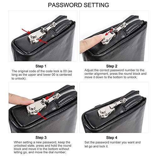 Contacts Clutch Purse Bag Leather For Men Anti Theft Wristlet Handbag Wallet Multiple Compartments Card Phone Holder Travel Bag #TOP4