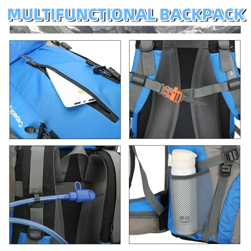 Image of King'sGuard 70L Hiking Backpack with Rain Cover Lightweight Waterproof Travel Camping Backpack Large Backpacking Pack