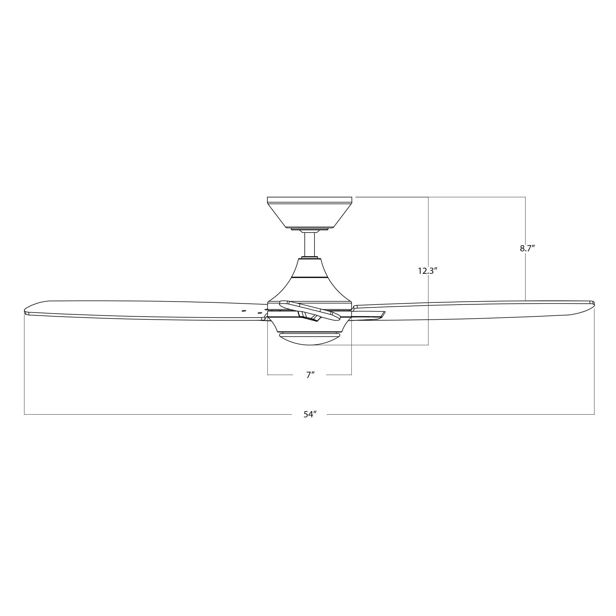 WAC Lighting F-064-MB Mocha XL 66 Outdoor Ceiling Fan Remote Matte Black — view 9