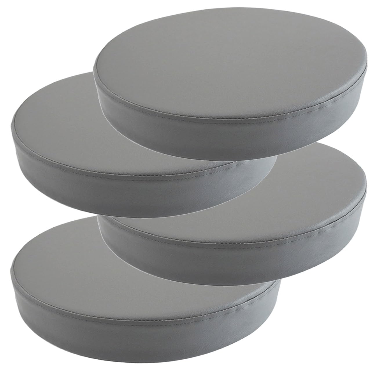 SDNAM Patio Waterproof Chair Seat Pad Comfortable Memory Foam Pad Round Outdoor Slip Chair Seat Cushion Thickened Leather Replacement Pad for Patio Furniture Home Garden(G7,4pcs 40X40X5cm)