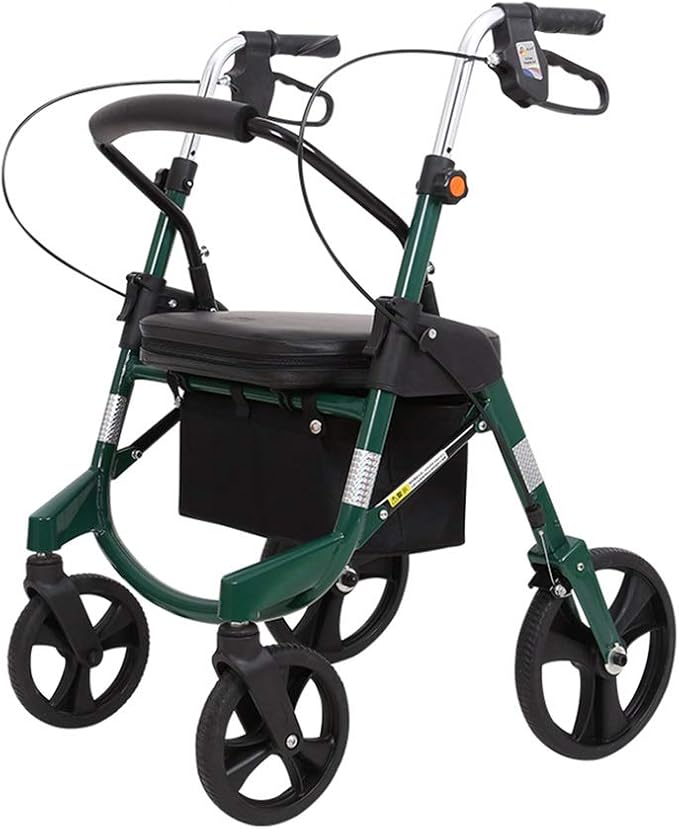 Rollator Walkers FourWheeled Walker, Portable and