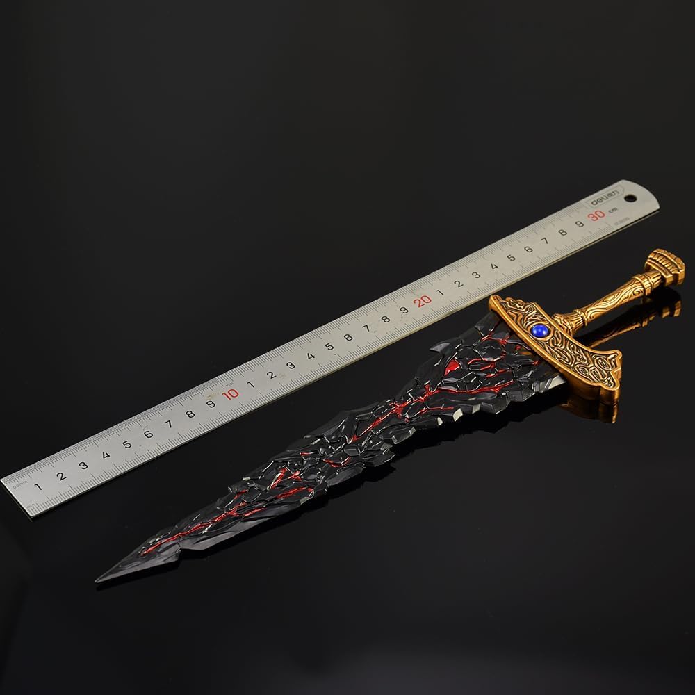 Collezioni di Videogiochi, Elden Ring Maliketh's Black Blade 11,8 pollici/30 cm Spada da Collezione Interamente in Metallo con espositore Confezione Regalo