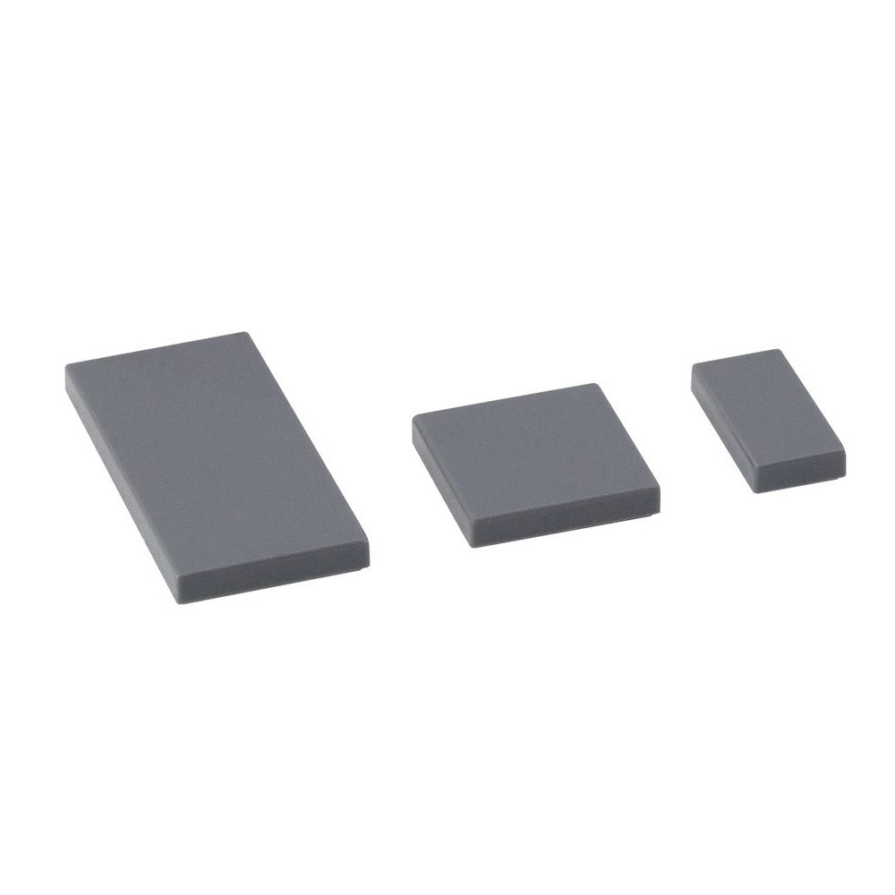 Q-Bricks Mattoncini Da Costruzione, Sacchetto Da 1000 Pezzi, Formato Tiles 3, Colore Grigio Scuro 851, Compatibili Con Mattoncini Standard, Made In Italy - 2