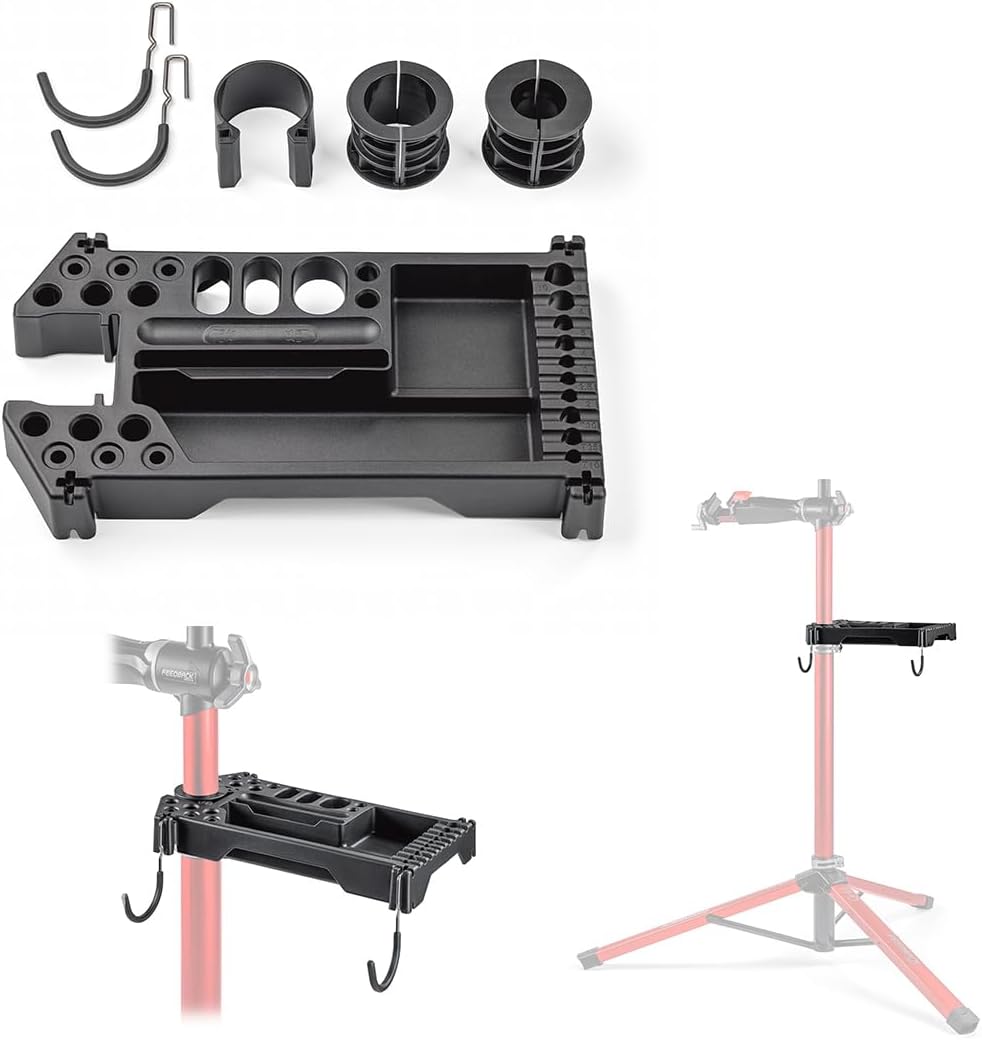 Feedback Sports | Tool Tray for Bike Repair Stands | Compatible W Upright Repair Stands | Black