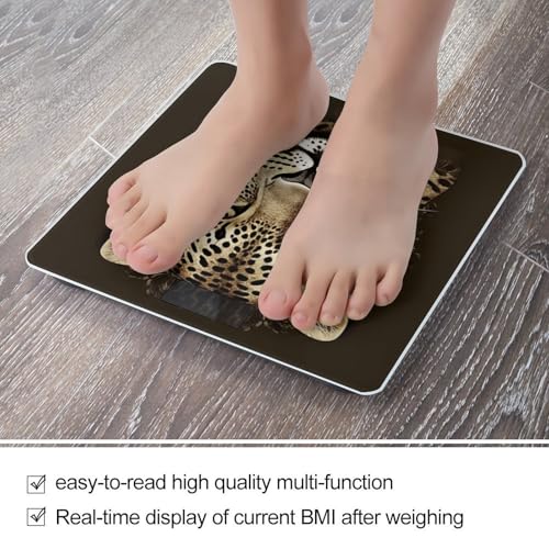 Balanza Digital de Baño con Diseño Leopardo 26x26 cm miniatura 5