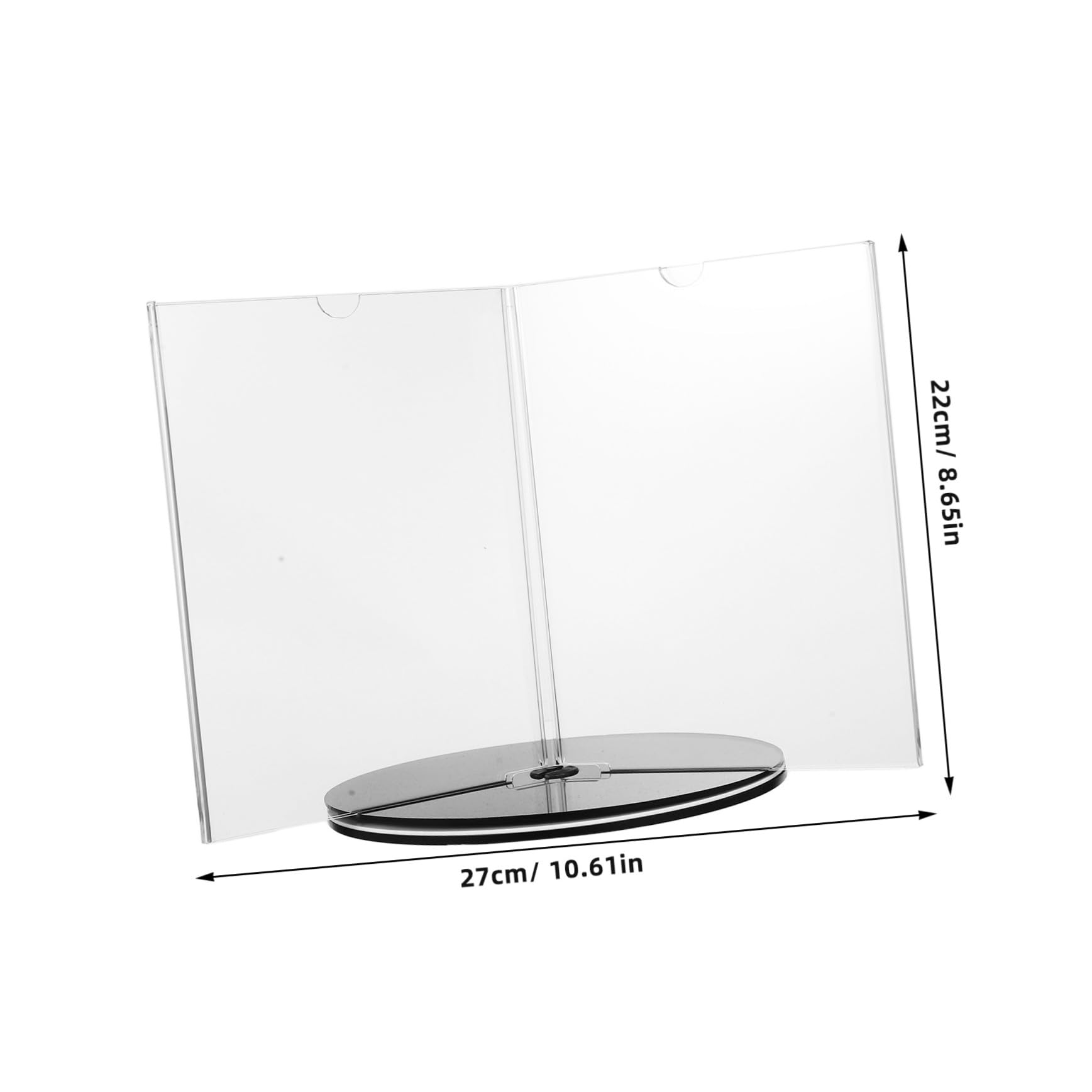 Soporte Acrílico Giratorio Para Menús A5 14,8x21 Cm Con Base Estable Transparente Para Escritorio, Expositor Vertical Multifuncional Para Restaurantes y Oficinas