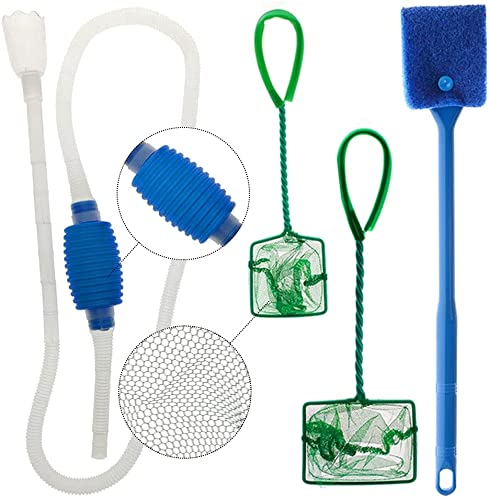 VAYINATO® Aquarium Fish Tank Cleaning Combo Syphon + Algae Cleaning Sponge Brush + Green Fish Net 4 Inch (3 Piece Combo) by Petzlifeworld (B09NV1BPR8) Amazon Price History, Amazon Price Tracker
