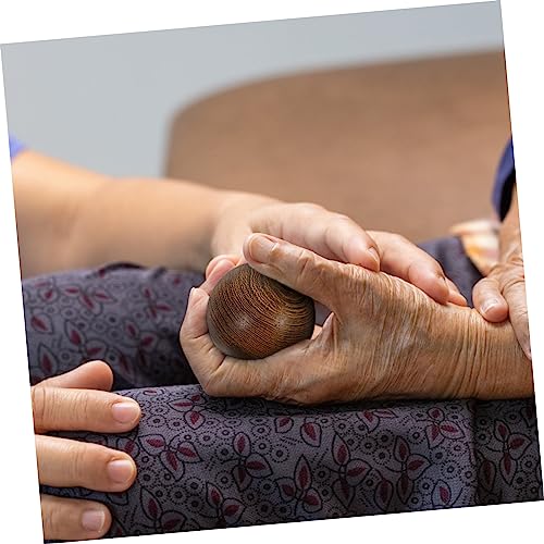 FRCOLOR 1 Pair Health Ball Handball Chinese Health Handball Exerciser Baoding Balls Massage Stress Fitness Rosewood Wood Vintage Deep Massage Supplies Aldult