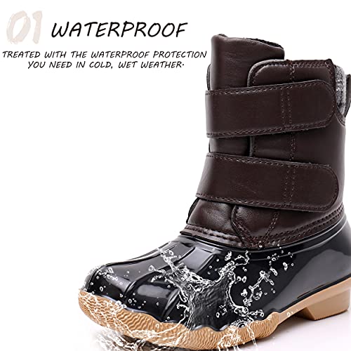 Kids Boys Girls Snow Boots Waterproof Insulated Warm Outdoor Winter Boots(Toddler/Little Kid)2