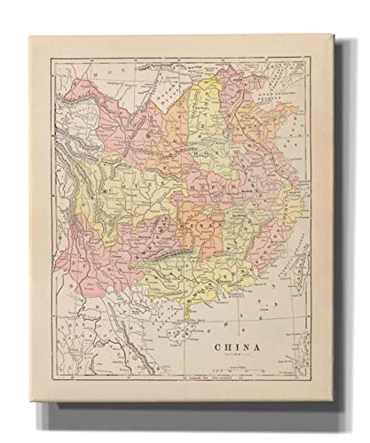 Epic Graffiti 'Map of China' by Wild Apple Portfolio, Canvas Wall Art, 20