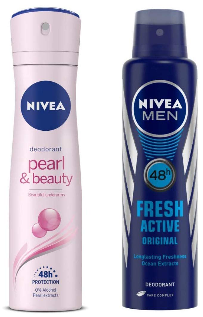 Nivea Men & Women Deodorant Spray, Pearl & Beauty, 150Ml And Deodorant Spray, Fresh Active Original , 150Ml, Pack Of 1-picture-42