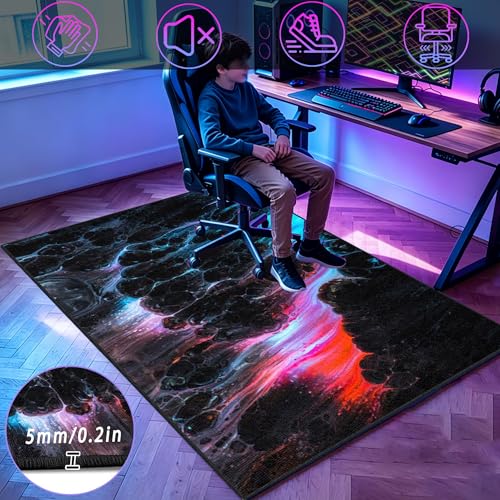 Tapis de sol esports antidérapant et tapis de chaise gaming - 4