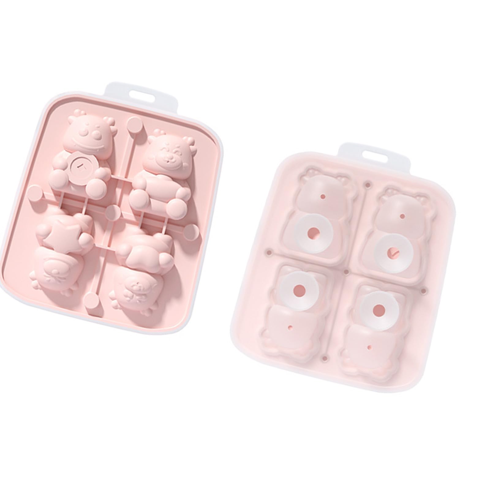 MICFENY Food Grade Silicone Ice Tray Little Dragon Shape Ice Mold Reusable Ice Maker for Soup Freezers Wine Juices