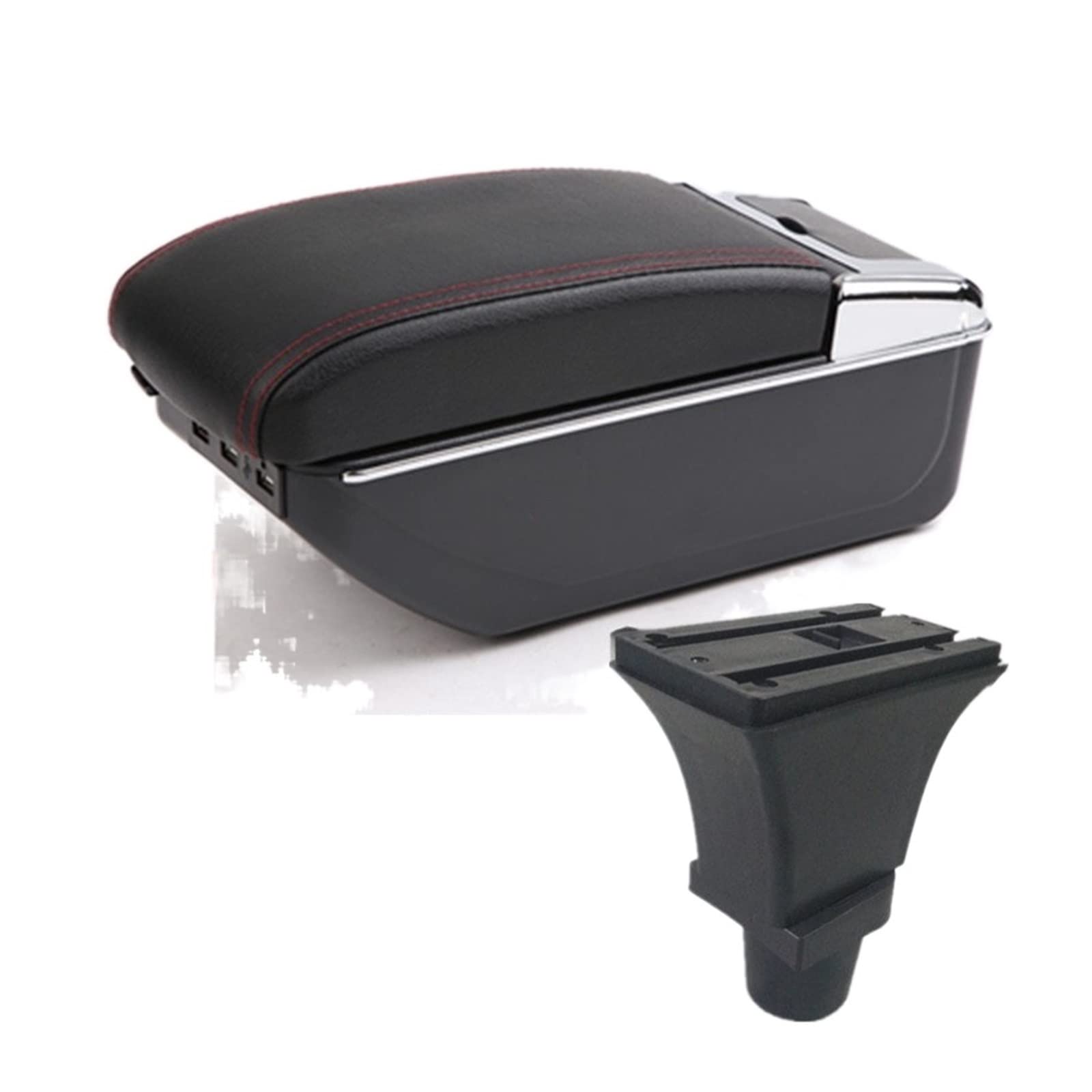 Car Armrest Box For Fiat 500 Armrest Box Central Store Content Storage Box With Cup Holder Ashtray USB Interface(D1 7USB)