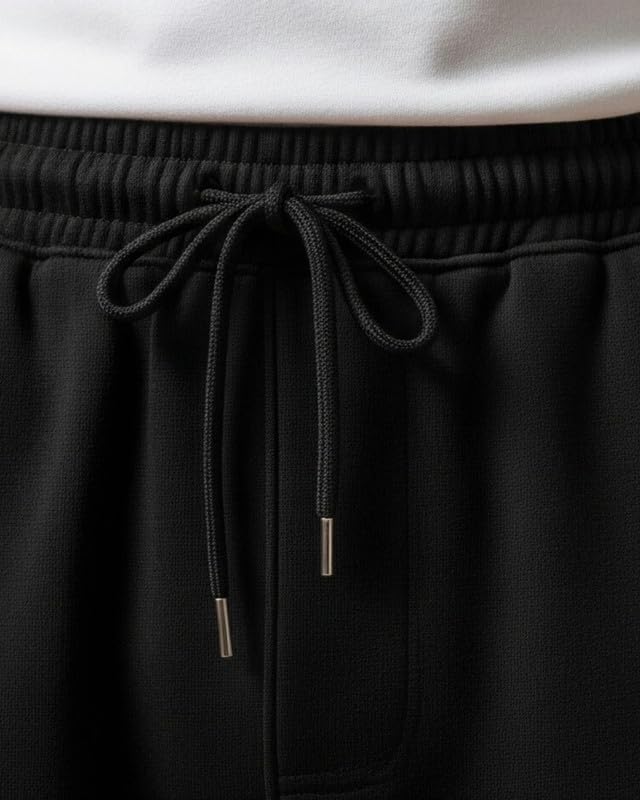 Image of Imsa Moda Men's Polycotton Loose Fit Track Pants | Comfortable Joggers with Elastic Waistband & Side Pockets | Casual & Gym Wear Lower for Men