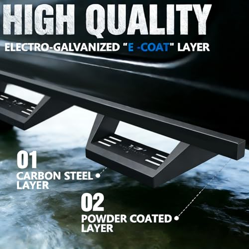 Estribos para Chevy Silverado GMC Sierra 2019-2026 Negro miniatura 4