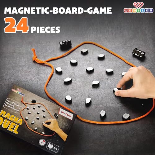 Image of Wembley Sizzle Magnet Game for Boys & Girls | Strategy Board Game for Adults Family | Classic Birthday Gift Night Game for Teens 15+ Years 2-4 Players | Travel-Friendly Magnetic Attraction Toys