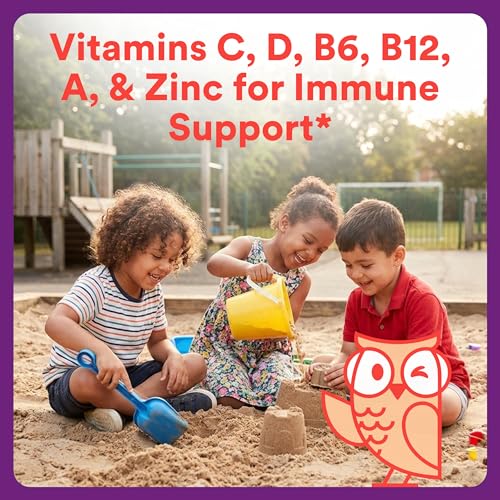 Image of SmartyPants Kids Plus Multi & Immunity Multivitamin Gummies with Vitamins C, D, B6, B12, A, Zinc, Biotin, Iodine, Gluten Free, Clean Label, Two Fruit Flavors, 60 Gummies (30 Day Supply)
