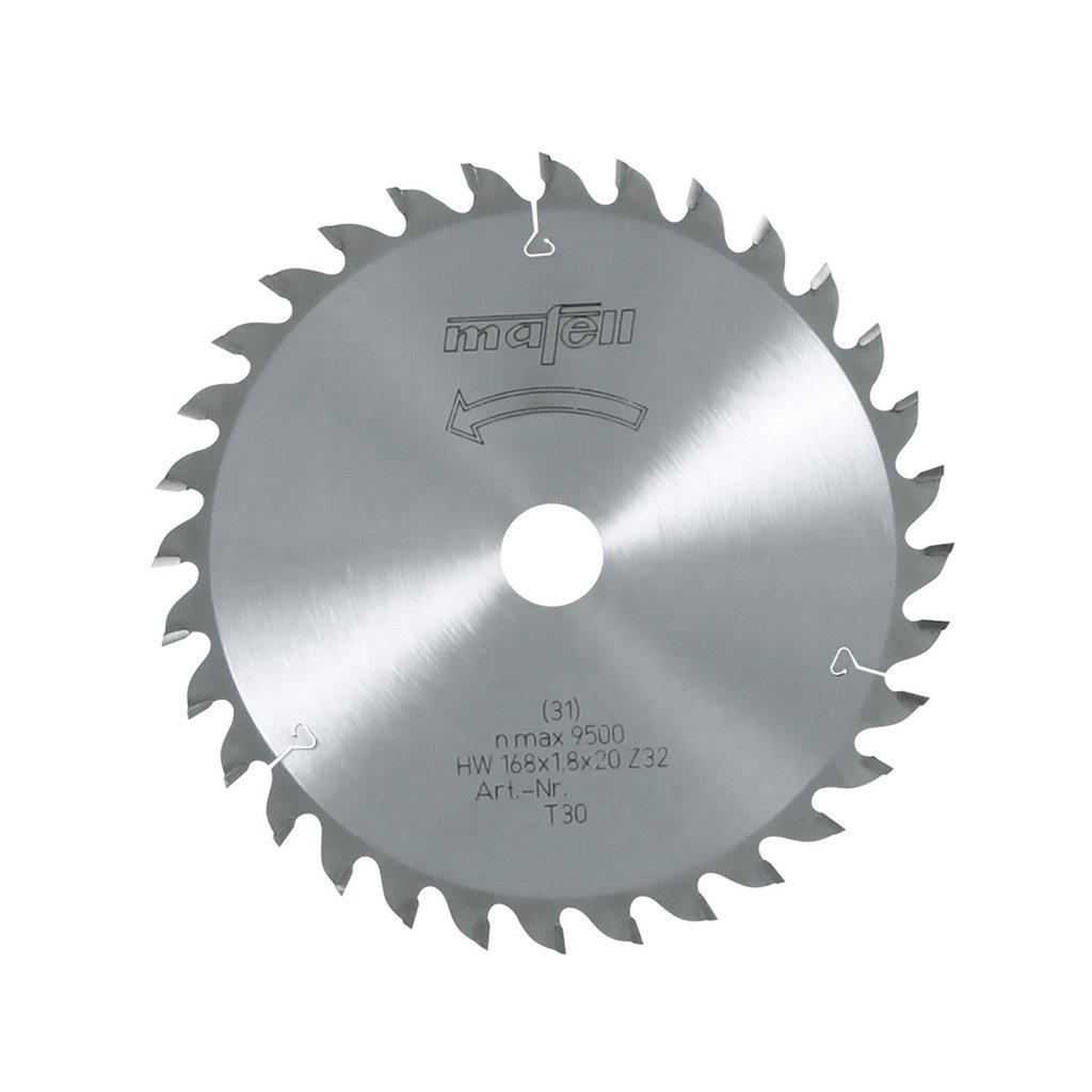 Mafell Lame HM 168 x 20 dents 32 WZ - Pour KSS 50 + K 55 pour coupes fines dans le bois.