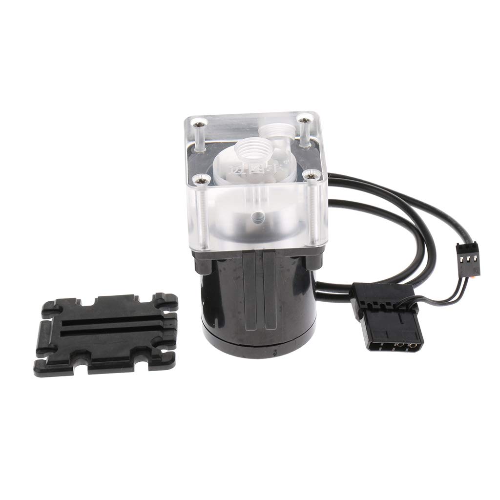 Bomba de agua portátil, bomba sumergible, circulación refrigeración 12 V, 0,5 A, silenciosa, for CPU, tanque fría, regulación velocidad PWM integrada, combinado