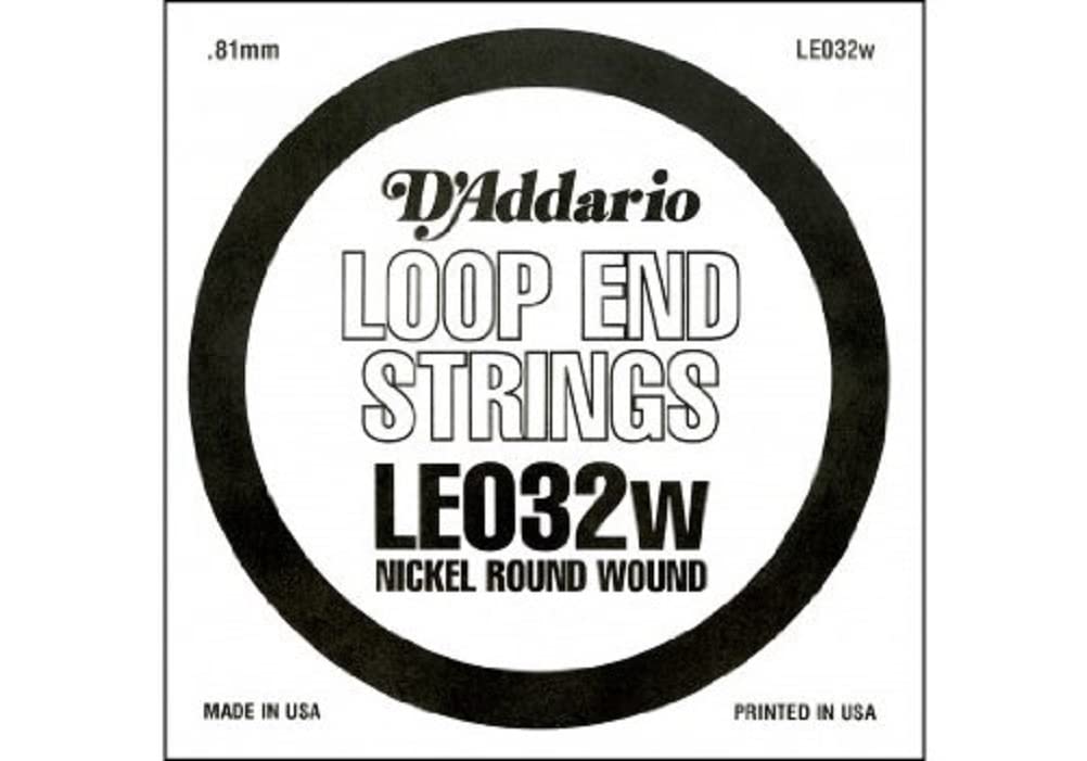 D'Addario .032 Nickel Wound Loop End Single String