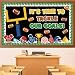 Huzobooby Fall Football Bulletin Board Decoration Set, Back to School Sport Classroom Decorations Football Name Tag Cutouts Library Wall Door Decor for Teacher(It's Time To Tackle Our Goals!)