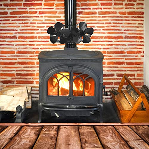 lareira oscilante alimentado por calor | 6-blaLog Burner Lenha Fogão Ventilador | fogão a lenha aque