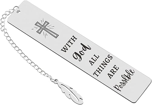 Miniatura 1 de Regalos cristianos para mujeres u hombres, marcapáginas con cadena de hojas, regalos inspiradores para ahijada, madrina, padrino, ahijado, para