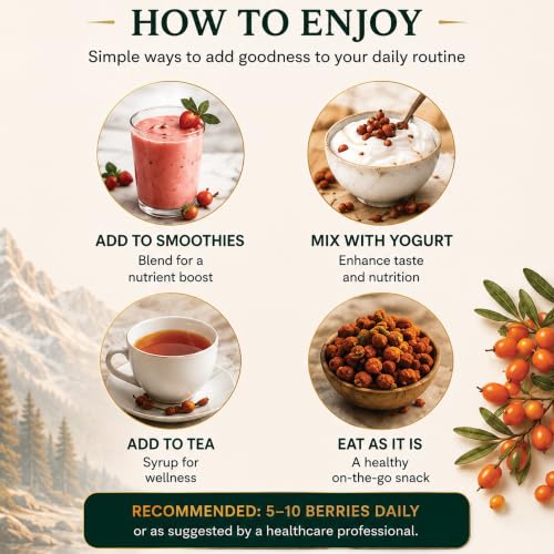 Image of The 5AM Club Sea Buckthorn Berry 100g | Premium Nubra Himalayan Berry
