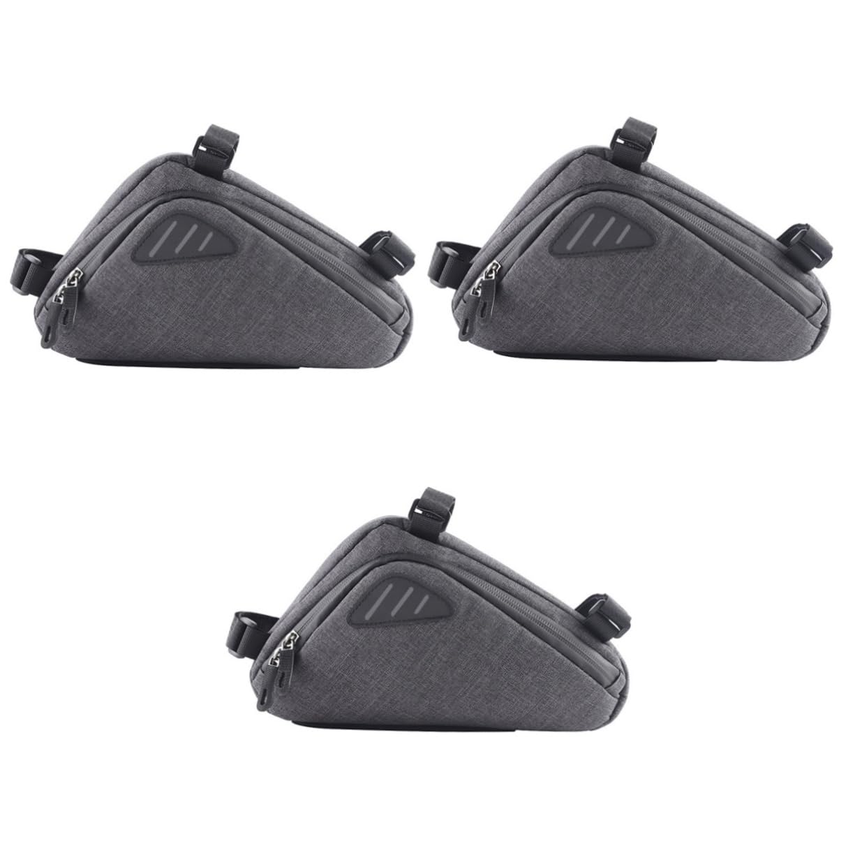 INOOMP 3 PCS Bike Bag Telaio Nero Biciclette Accessori per Il Ciclismo Sacchetto della Sella della Bici Panno di Nylon Sacchetto della Bici Nero Borse Sella Cellulare Sacchetto di